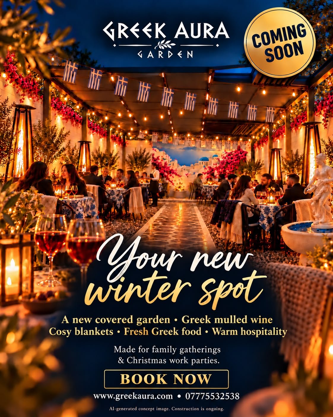 Greek Aura garden coming soon - AI design concept